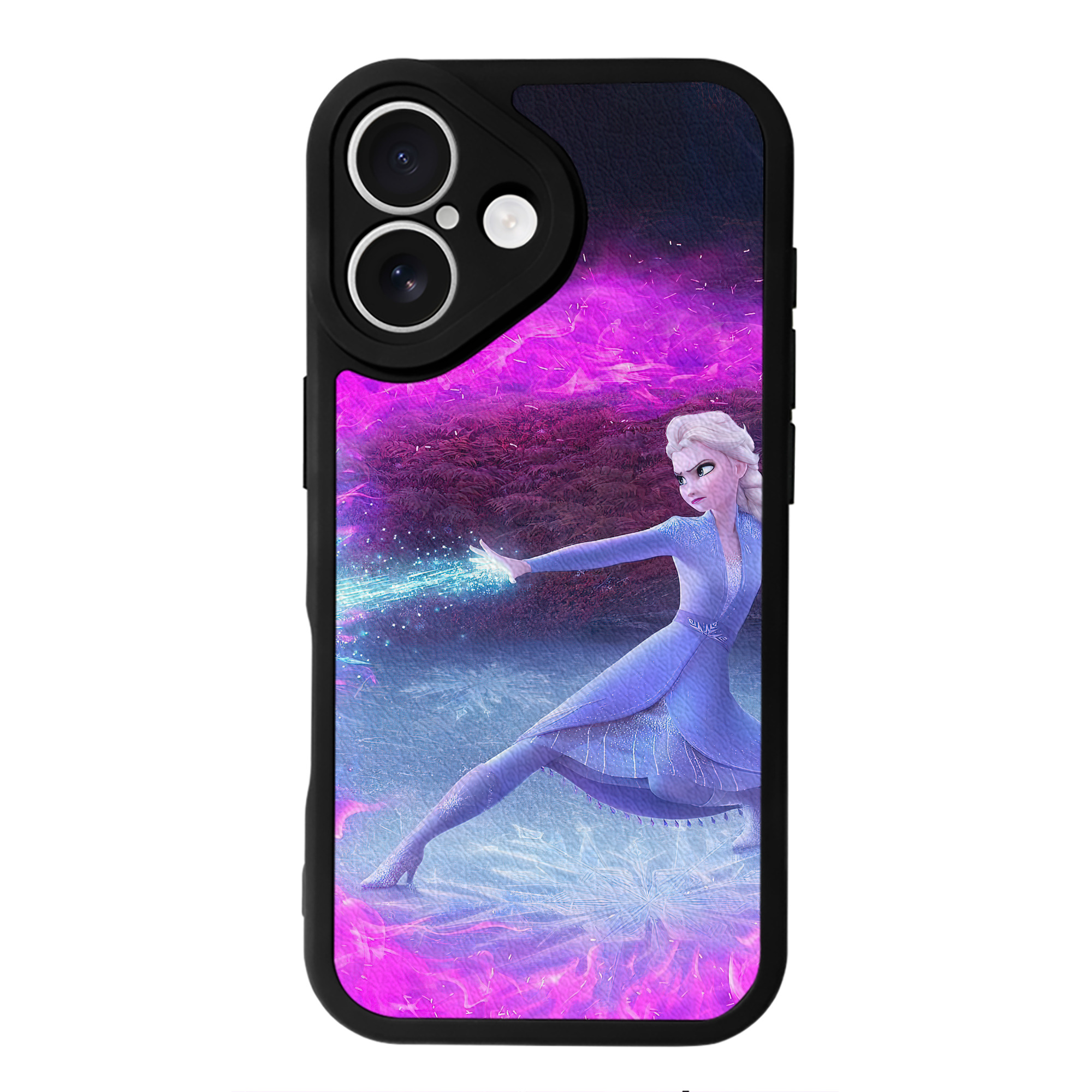 （画像用） アナと雪の女王 アンナ エルサ Frozen Anna Elsa 【iPhone 16シリーズ対応】シリコンスマホケース（レザー調） 材質：シリコン